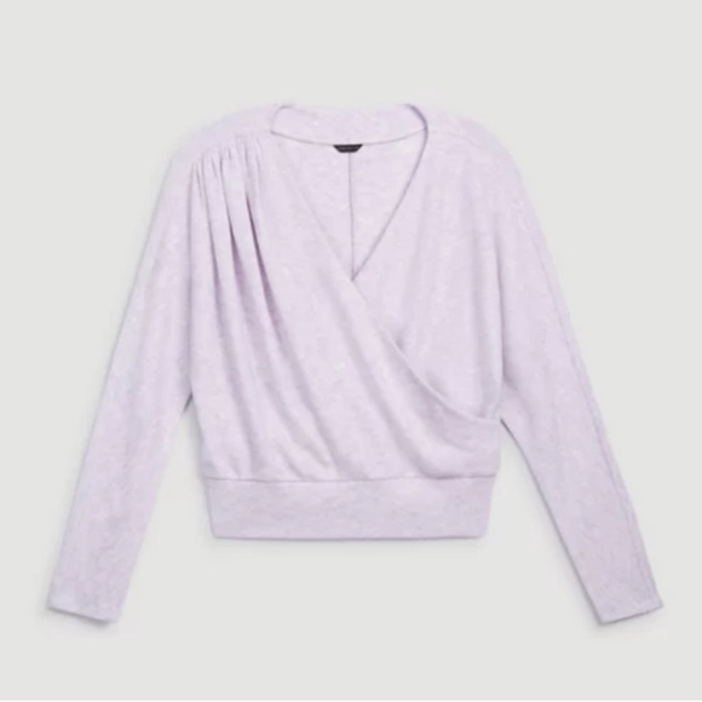 Ann Taylor Banded Hem Wrap Top